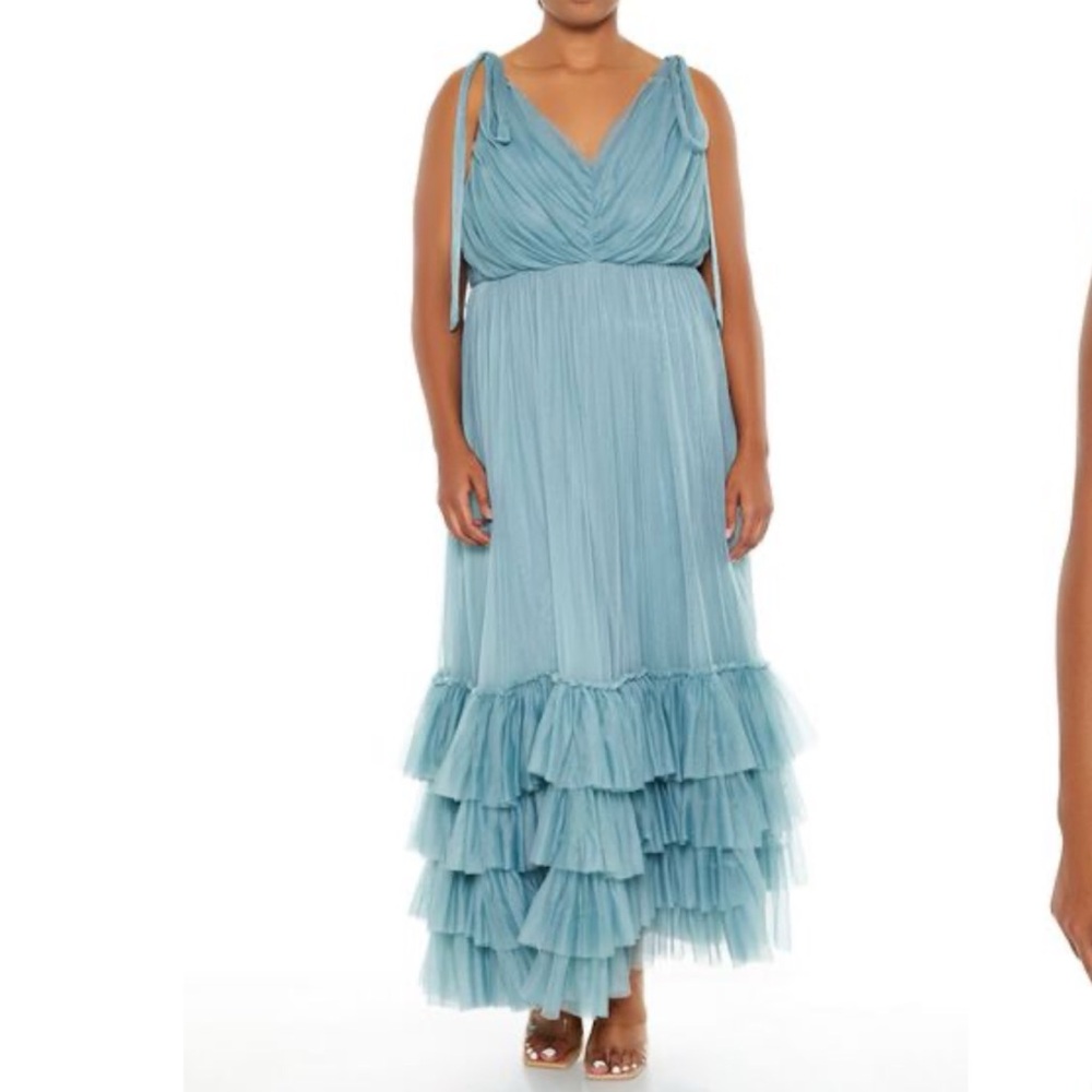 🦋Tulle Ruffle Maxi Dress